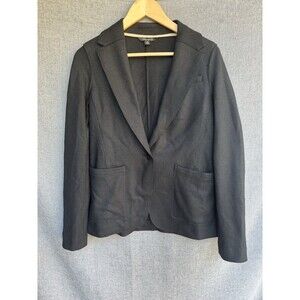 Banana Republic Wool Blazer Jacket Size‎ 4 Black Unstructured Unlined